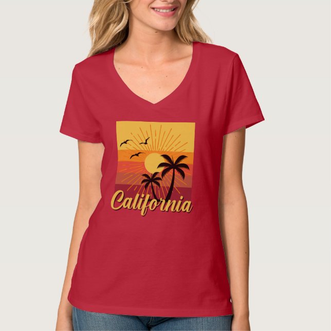 California Design - Women's Basic V-Neck T-Shirt (Front)