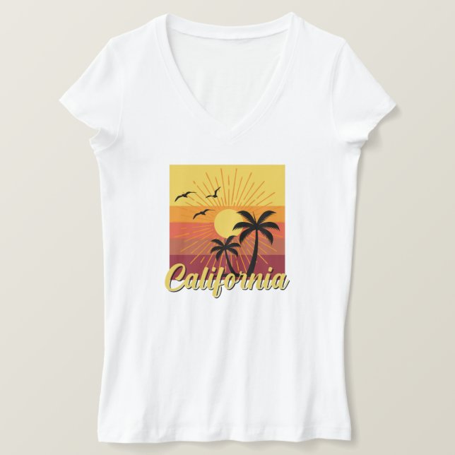 California Design - Women's Bella+Canvas Jersey V- T-Shirt (Design Front)