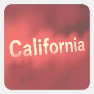 California Dream Vibes Square Sticker