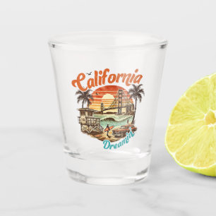 California Dreamin’ – Coastal Bridge, Beach Shot Glass
