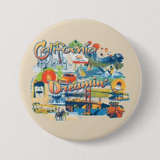 California Dreaming 7.5 Cm Round Badge (Front)