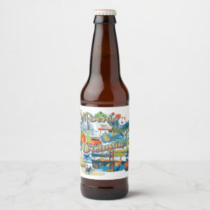 California Dreaming Beer Bottle Label