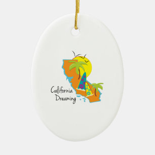 California Dreaming Ceramic Tree Decoration