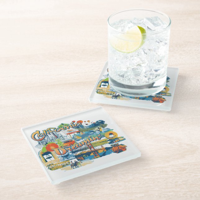 California Dreaming Glass Coaster (Angled)