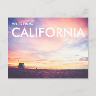 California Dreaming, Manhattan Beach at Sunset Postcard
