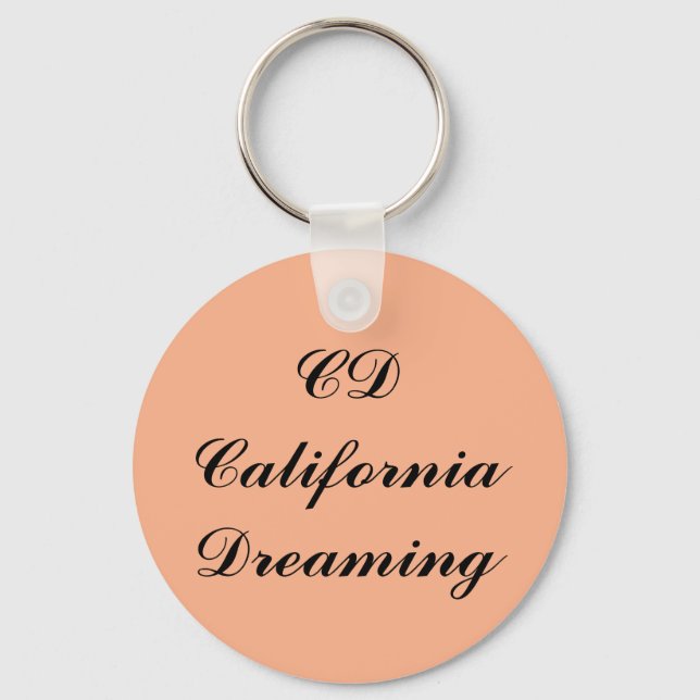California Dreaming Monogram Key Ring (Front)