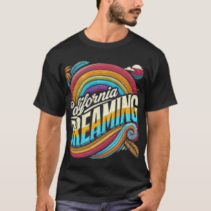 California Dreaming Multicolor Gradient T-Shirt .