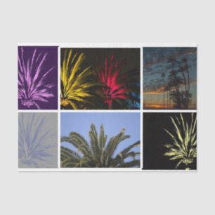 California Dreaming Palm Tree Decoupage Photo  Tissue Paper