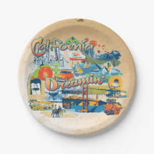 California Dreaming Paper Plate