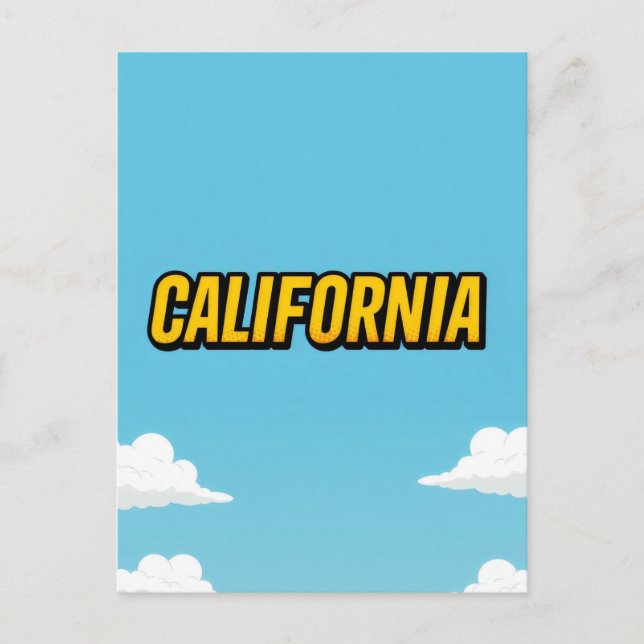 California Dreaming Postcard – Vintage Travel Vibe (Front)