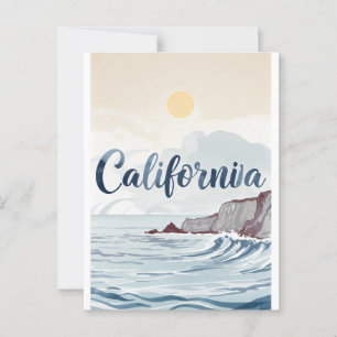 California Dreaming Postcard – Vintage Travel Vibe
