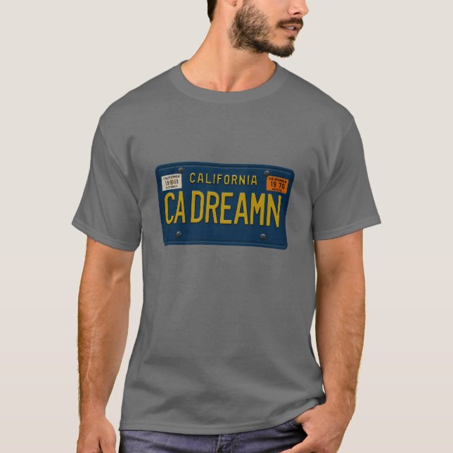 California Dreaming - Retro 1969 License Plate T-Shirt (Front)
