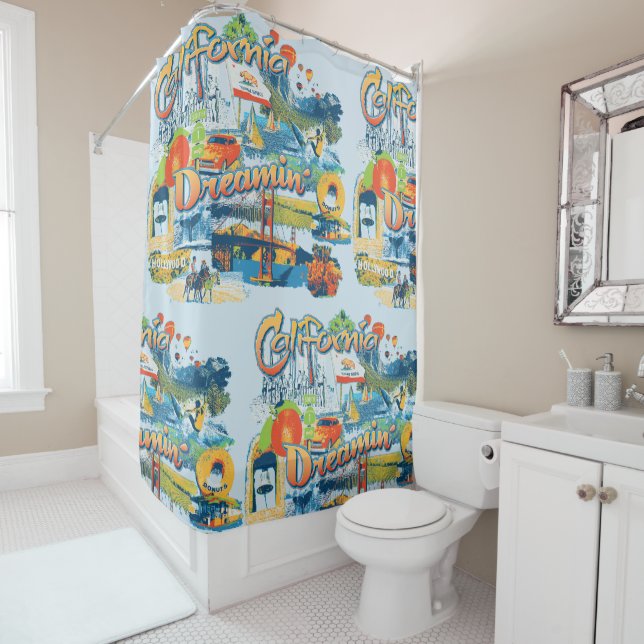 California Dreaming Shower Curtain (In Situ)