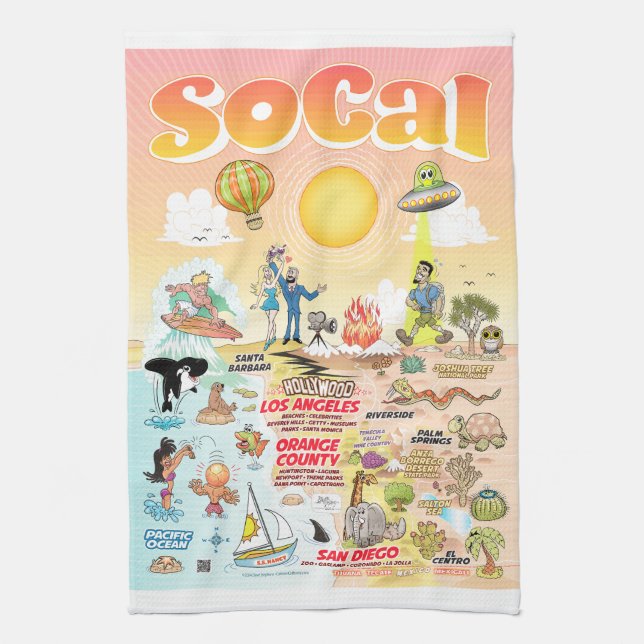 California Eternal Summer Towel (Vertical)