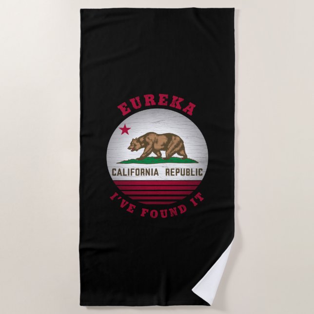 CALIFORNIA EUREKA STATE FLAG BEACH TOWEL (Front)