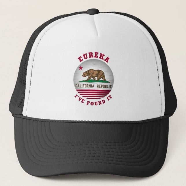 CALIFORNIA EUREKA STATE FLAG TRUCKER HAT (Front)