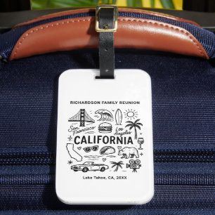 California Family Reunion Custom Matching Luggage Tag