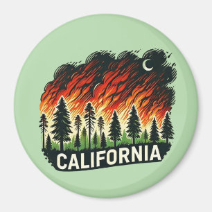 CALIFORNIA FIRE Keychain Magnet