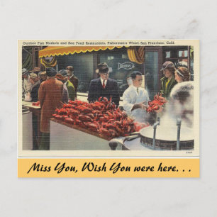 California, Fishermans's Wharf Postcard
