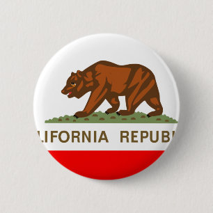 California Flag 6 Cm Round Badge