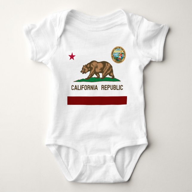 California flag baby bodysuit (Front)