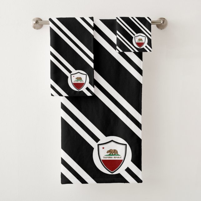 California flag bath towel set (Insitu)