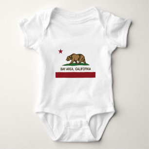 california flag bay area baby bodysuit