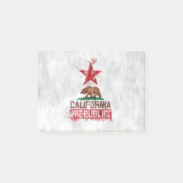 California Flag Bear in Painterly Style Post-it Notes (Front)
