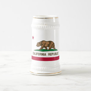 CALIFORNIA FLAG BEER STEIN