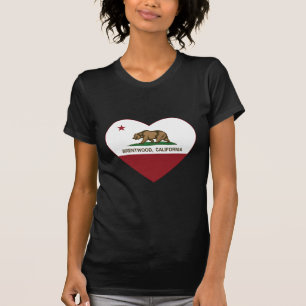 california flag brentwood heart T-Shirt