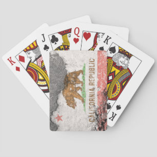 california flag brick wall playing cards