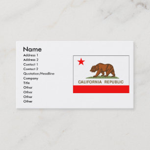 California Flag Business Card