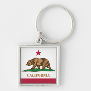 California flag & California holiday travel /sport Key Ring
