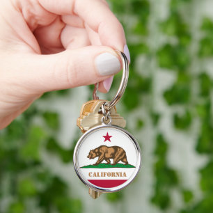 California flag & California holiday travel /sport Key Ring
