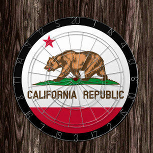 California Flag Dartboard & California /game board