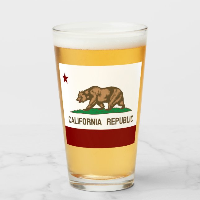 California flag  glass (Front Filled)