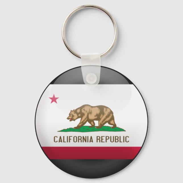 California Flag Key Ring (Front)