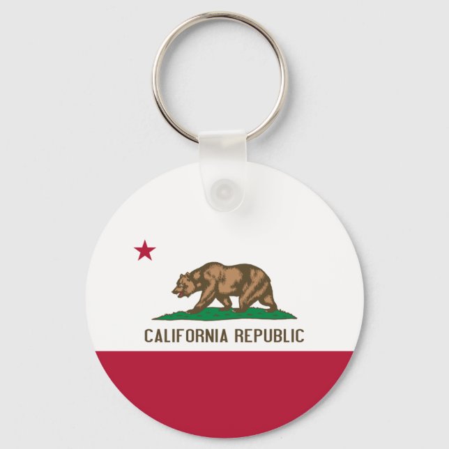 California Flag Key Ring (Front)