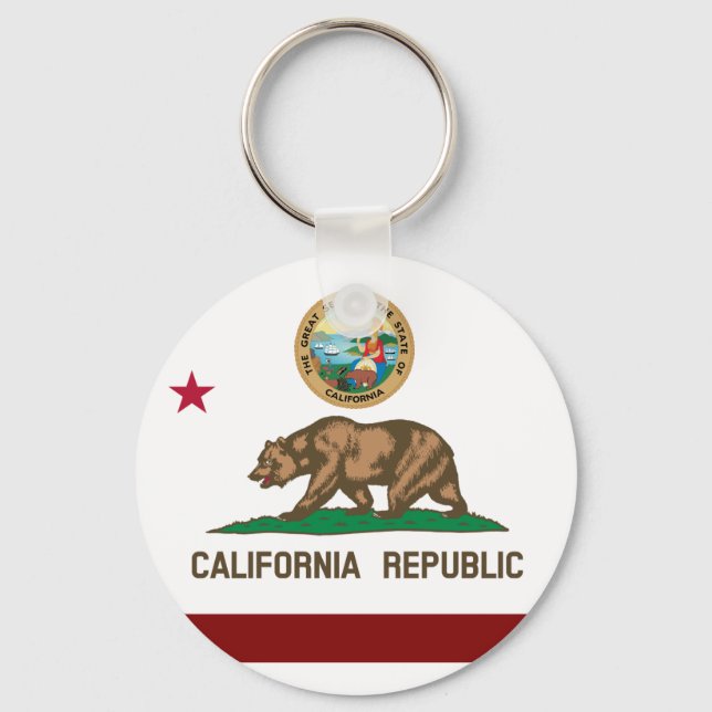 California flag key ring (Front)