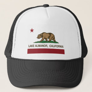 california flag lake almanor trucker hat