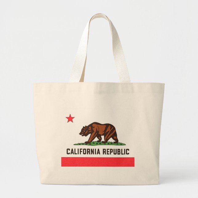 CALIFORNIA FLAG LARGE TOTE BAG (Front)