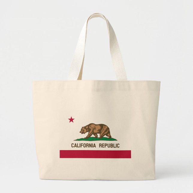 California Flag Large Tote Bag (Front)