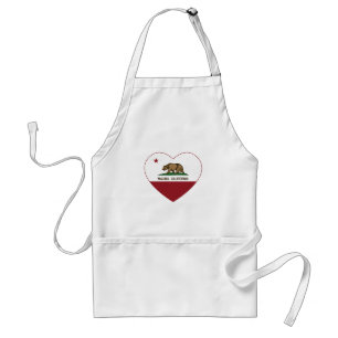 california flag malibu heart standard apron