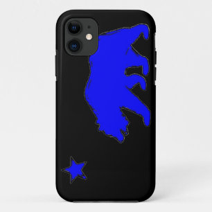 California flag neon blue bear iphone 5 case