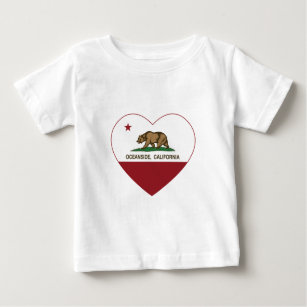 california flag oceanside heart baby T-Shirt