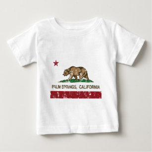 california flag palm springs distressed baby T-Shirt