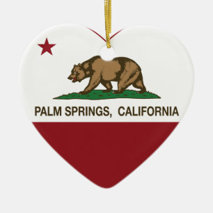 california flag palm springs heart ceramic tree decoration