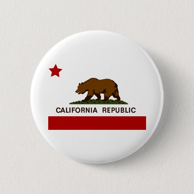California Flag  Patriotic 6 Cm Round Badge (Front)