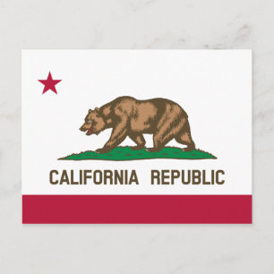 California Flag Postcard