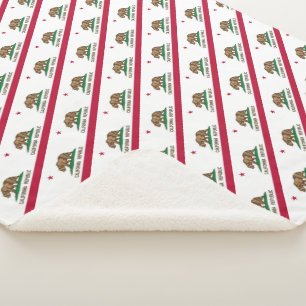 California flag sherpa blanket